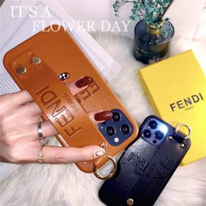 FENDI スマホケース iPhone16/16pro ベルト付き iphone15pro max/14/13ケース おしゃれ 男 フェンディiphone11/11pro レザーケース パロディ ビジネス風