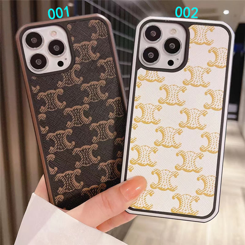 celine スマホケース iphone16/16pro トリオンフ セリーヌ風  