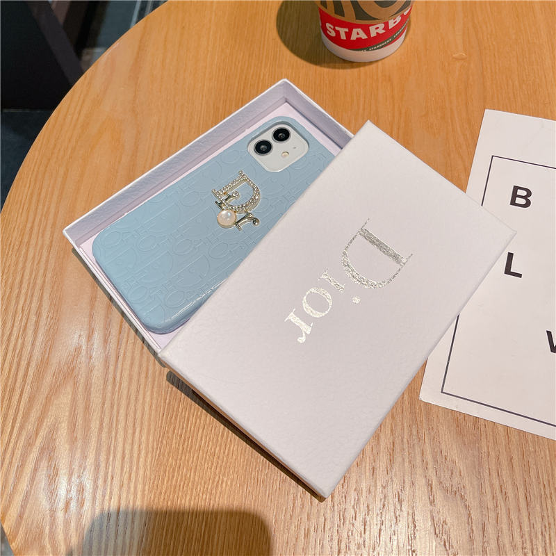 diorロゴ iphone16pro/16/15 レザーケース レディース iphone14