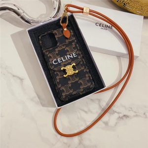 celine スマホケース 首 から 下げる かわいい セリーヌ風 iphone16/16pro ケース カード収納 おしゃれ iphone15pro max/14/13pro カバー 大人 高級 アイフォンx/xs max レザーケース 韓国