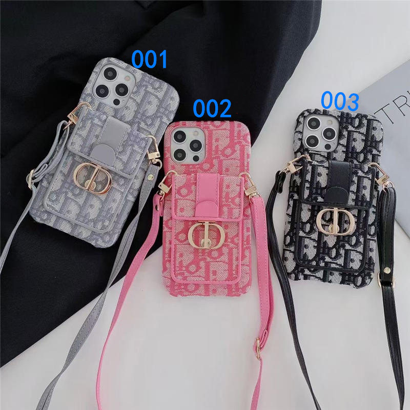 dior iphone15/15pro ケース ショルダー パロディ風 iphone14/13 