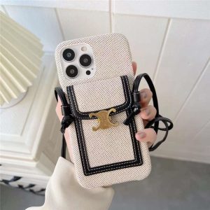 iphone16/16pro スマホケース 斜めがけ celine iphone15/14pro 