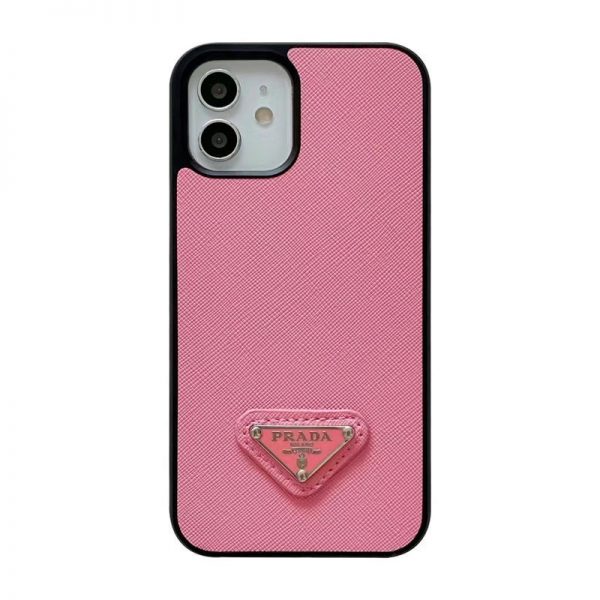 PRADA ピンクレザー iPhoneケース　15pro MAX PRADA ピンクレザー iPhoneケース 15pro MAX Peach Saffiano Leather