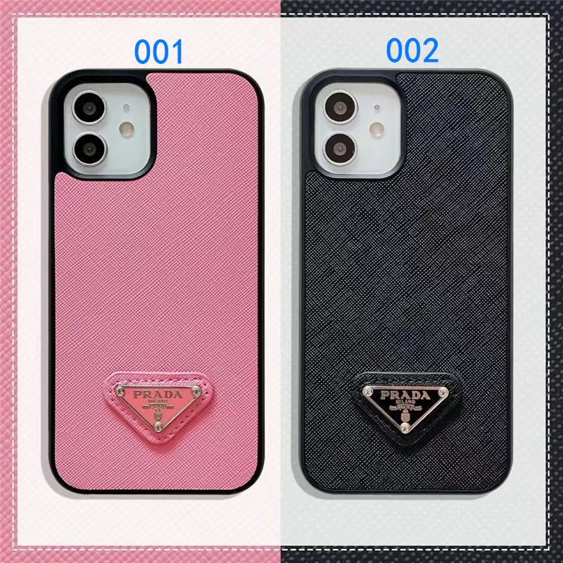 未使用✨プラダ iPhone12/12proケース 三角プレート ピンクベージュ 
