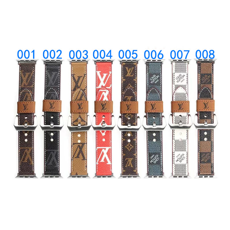 apple watch レザーバンド ヴィトン風 アップルウォッチ6 7 8 se バンド ブランド メンズ 腕時計 ベルト 交換 おしゃれ