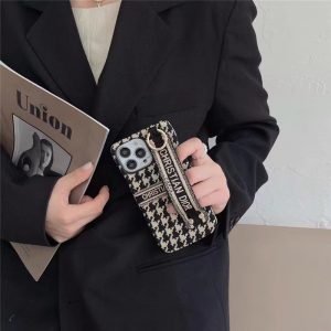 Alternative view of dior アイ フォン17/17pro ケース ベルト付き iphone16pro/15 ケース おしゃれ ディオール iphone14/13pro アイフォン12pro max カバー 大人 女子 iphone11 保護ケース 千鳥柄