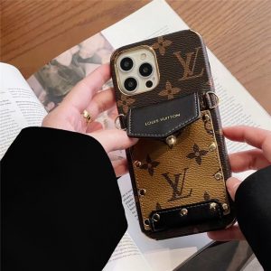 Alternative view of ヴィトン風 iphone17/16pro ショルダーケース 高級 新作 vuitton iphone15/14/13promax ケース 革 リベット アイホン12pro iphone11 ケース カード収納 おしゃれ