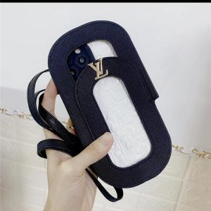 スマホポーチ ショルダー ブランド LVロゴ 全 機種 対応 スマホケース 韓国 ヴィトン風 スマホポシェット ペーパークリップ型 個性的 おしゃれ もらって 嬉しい プチ ギフト