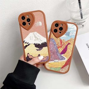 Alternative view of ノースフェイス iphone13pro max/13 ケース 絵画 スマホケース iphone12/11 かわいい iphone12プロ ケース ハート型カメラ アイフォンx/xr/8plusケース 海外 人気