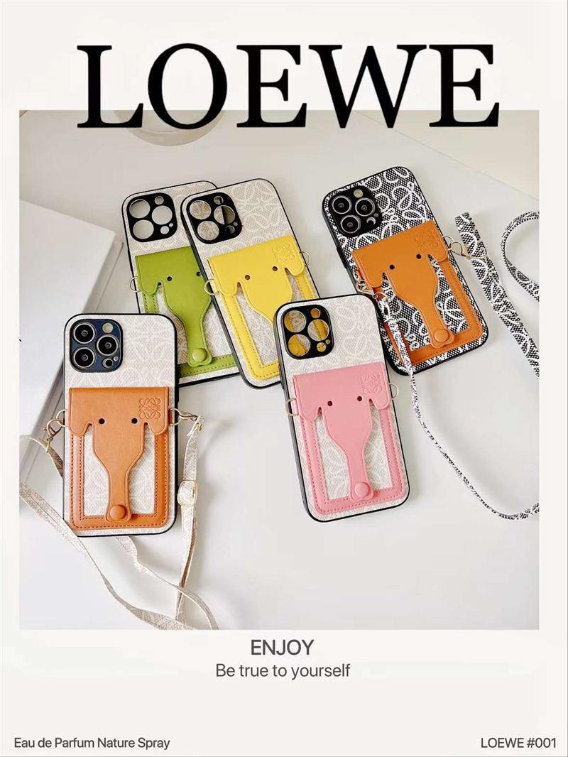 ロエベ 携帯 ケース ショルダー iphone13 ゾウ loewe iphone13pro  