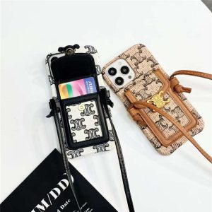 Alternative view of celine スマホケース iphone16/15 ショルダー iphone14pro/14promax ケース カード収納 セリーヌ風 iphone13pro/13/12 ケース おしゃれ ブランド