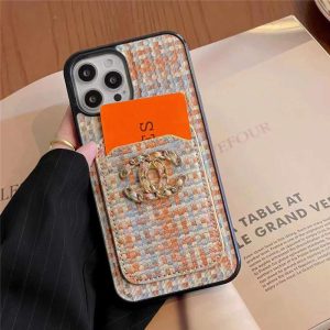 シャネル ツイード iphone17/16pro ケース 女子 iphone16plus/15pro スマホケース 布 カード入れ iphone13promax/14/13pro カバー 秋 かわいい