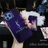 ysl iphone15/15pro/14proパープルに合うケース ブランド サンローラン iphone14plus/13/12 ケース 紫 ソフトケース 男女兼用