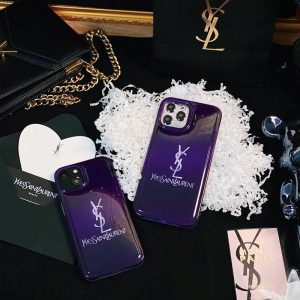 ysl iphone15/15pro/14proパープルに合うケース ブランド サンローラン iphone14plus/13/12 ケース 紫 ソフトケース 男女兼用