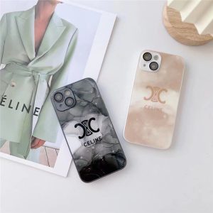 セリーヌ iphone15/15pro ケース カメラフィルム付き celine 14/14pro/13promax カバー 大理石柄 おしゃれ iphone12/11 ケース ペア ハイ ブランド