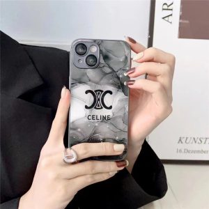 Alternative view of セリーヌ iphone15/15pro ケース カメラフィルム付き celine 14/14pro/13promax カバー 大理石柄 おしゃれ iphone12/11 ケース ペア ハイ ブランド