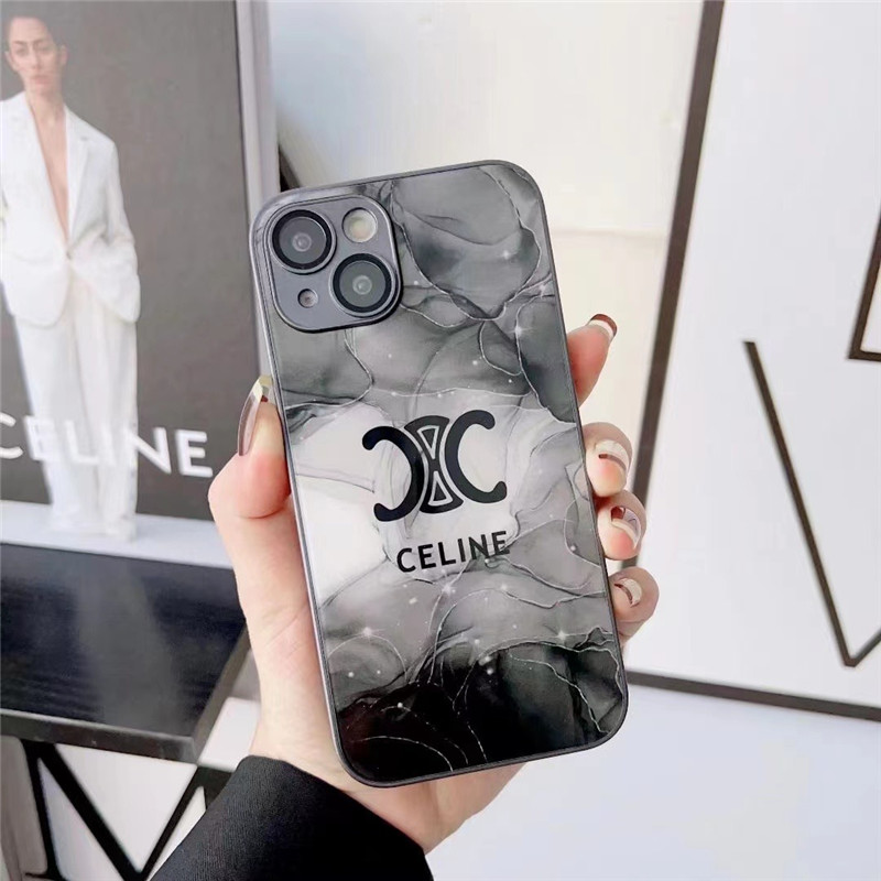 セリーヌ iphone15/15pro ケース カメラフィルム付き celine 14/14pro/13promax カバー 大理石柄 おしゃれ iphone12/11 ケース ペア ハイ ブランド