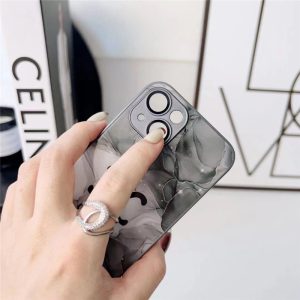 セリーヌ iphone15/15pro ケース カメラフィルム付き celine 14/14pro/13promax カバー 大理石柄 おしゃれ iphone12/11 ケース ペア ハイ ブランド