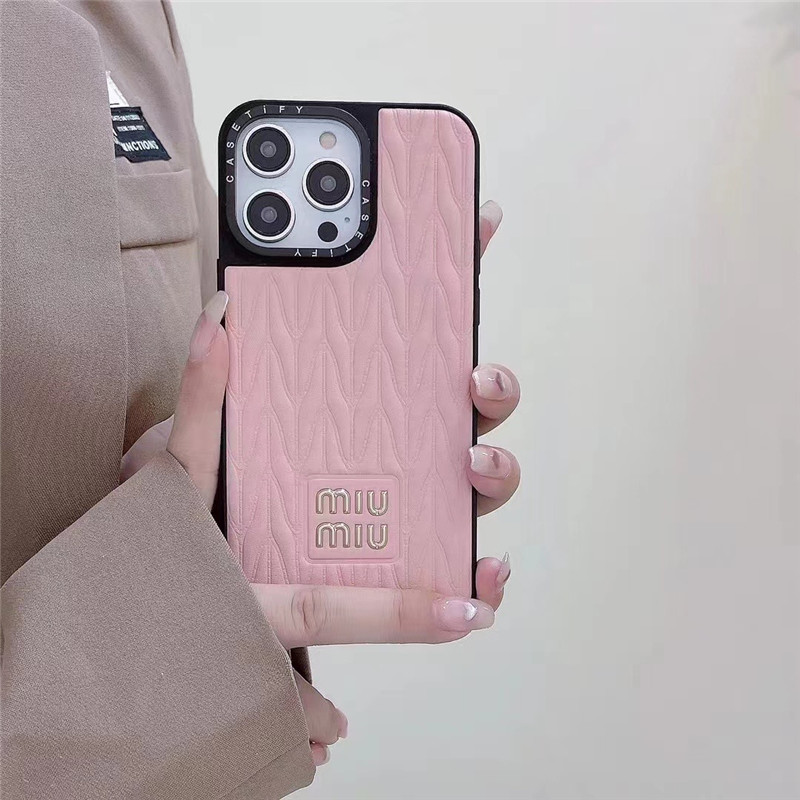 MIUMIU ミュウミュウ シアリングiPhone14Pro用カバー ケース