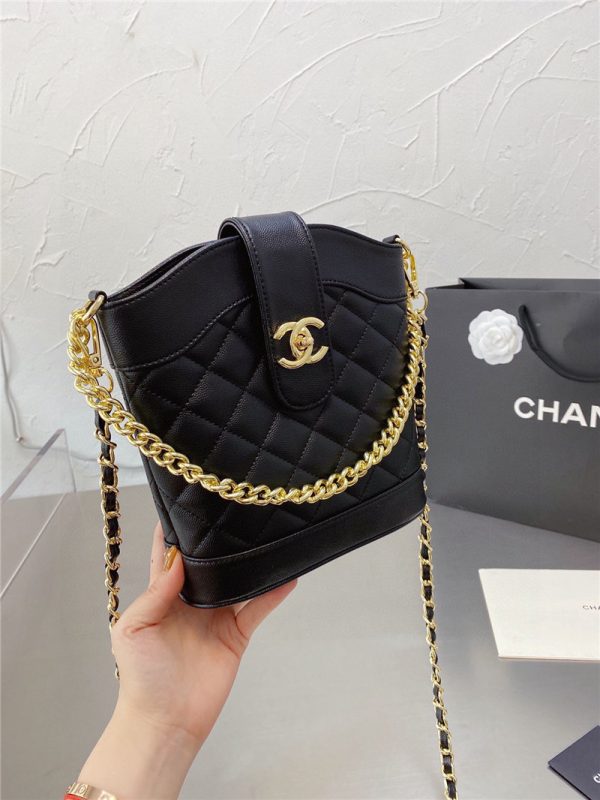 シャネル キャビア スキン バケツ バッグ コピー chanel バッグ ショルダー 鞄 ハイ ブランド 流行 バッグ レディース