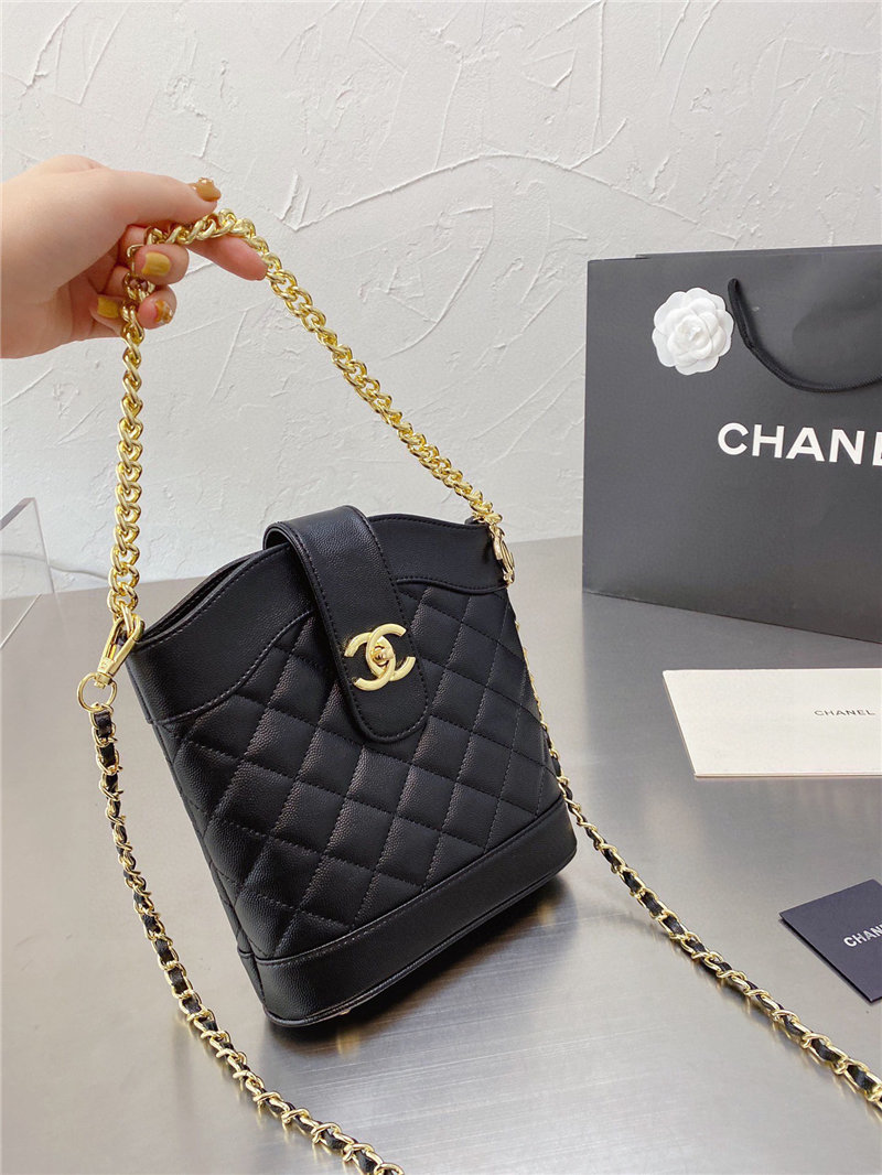 シャネル キャビア スキン バケツ バッグ CHANEL ショルダー