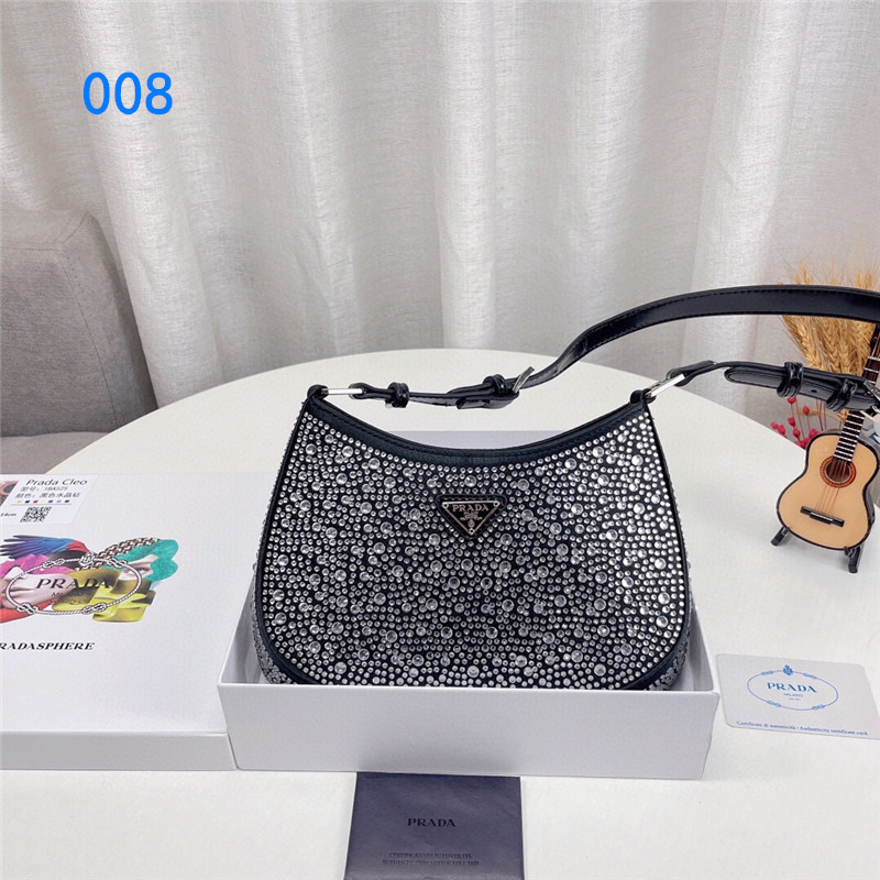 PRADA シルクサテン ショルダーバッグ プラダ クレオ クリスタル サテン バッグ PRADA キラキラ バッグ