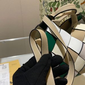 ロエベ ウーブン バスケット バッグ loewe バスケット バッグ 2way ショルダーバッグ レディース ハンドバッグ 可愛い