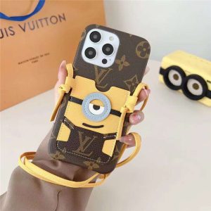 Alternative view of ルイヴィトン ミニオンズ iphone16/15pro ケース キャラクター iphone14/14pro ショルダー ケース ヴィトン 新作 iphone13/12/11ケース カード収納 可愛い