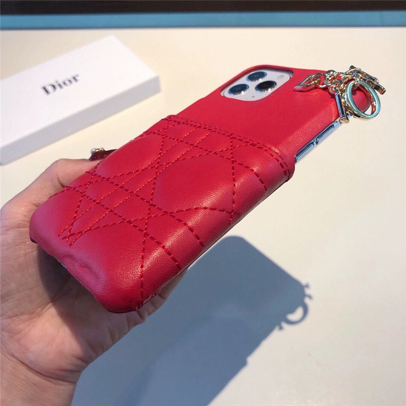 Lady dior iPhone17/17proケース カード収納 iphone16/15pro max ケース ディオール iphone14/13/12ケース ハイブランド 女子 スマホケース レザー おしゃれ