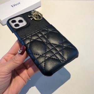 Lady dior iPhone17/17proケース カード収納 iphone16/15pro max ケース ディオール iphone14/13/12ケース ハイブランド 女子 スマホケース レザー おしゃれ
