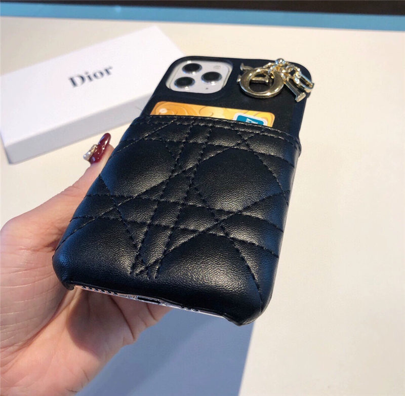 Lady dior iPhone17/17proケース カード収納 iphone16/15promax
