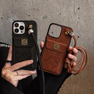 iphone17/17pro ケース ハイブランド iphone16 ケース ロエベ スマホ ショルダー ブランド iphone15/15pro ケース カード 収納 loewe スマホケース14 iphone13/12ショルダーケース