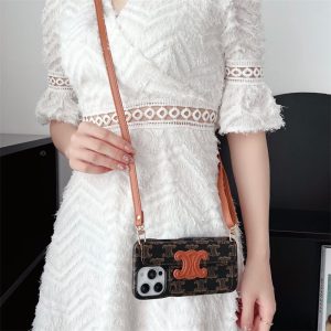 セリーヌ iphone17/17pro ケース iphone16/16pro ケース ブランド レディース iphone15/14pro max ケース ショルダー ブランド iphone ケース celine iphone13 ケース カード 収納