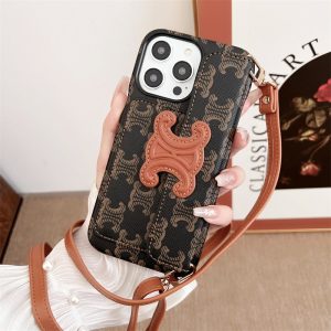 セリーヌ iphone17/17pro ケース iphone16/16pro ケース ブランド レディース iphone15/14pro max ケース ショルダー ブランド iphone ケース celine iphone13 ケース カード 収納
