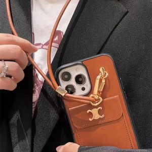 CELINE - 週末値下げ★CELINE★iPhone X &amp; XS ストラップ付きケース iphone16/15/15pro ケース セリーヌ celine スマホケース iphone
