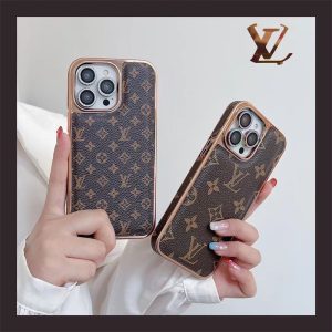 美品鑑定済み本物Louis Vuitton iPhone14Pro用レザーケース ヴィトン風 iphone16/15/15pro ケース ベルト付き iphone14