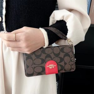 Alternative view of コーチ iphone17/16proケース 手帳型 スマホケース ブランド iphone15/15pro max ケース 手帳 型 かわいい iphone14/14pro ケース ストラップ 付き iphone13/12 ケース coach カード収納 スタンド