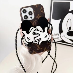 ルイヴィトン ミッキー iPhoneケース16/16plus iphone15/14/14proケース ブランド 可愛い iphone13/13promaxケース ディズニー キャラクター