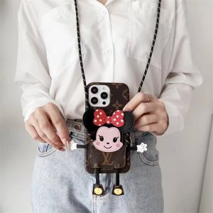 ルイヴィトン ミッキー iPhoneケース16/16plus iphone15/14/14proケース ブランド 可愛い iphone13/13promaxケース ディズニー キャラクター