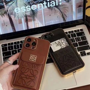 ロエベiphone17/17Airケース iphone16/15pro max ケース ハイブランド iphone14/14pro ケース カード 収納 ブランド iphone13/12ケース お揃い アイフォンケース 高級 メンズ/女性