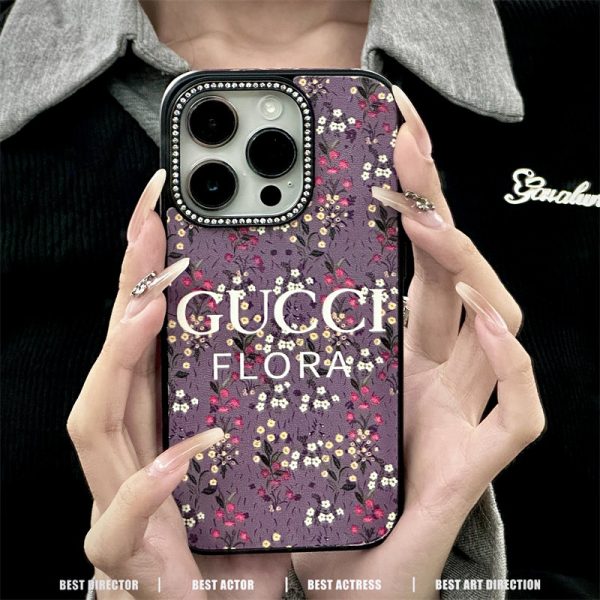 gucci iphoneケース 花柄 グッチ アイ フォン ケース iphone15/15pro ケース ハイブランド iPhone14/13/12 スマホケース かわいい ブランド スマホケース 人気ランキング