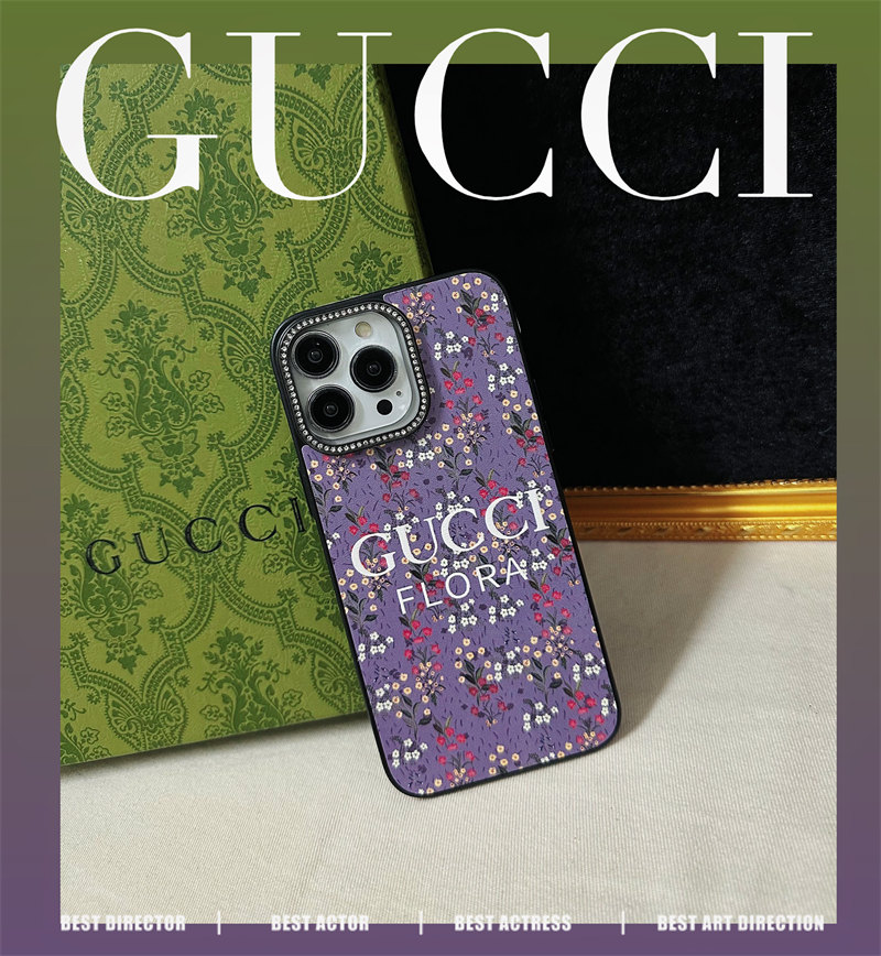 gucci iphone16ケース 花柄 グッチ アイ フォン ケース iphone15/15pro ケース ハイブランド iPhone14/13/12 スマホケース かわいい ブランド スマホケース 人気ランキング