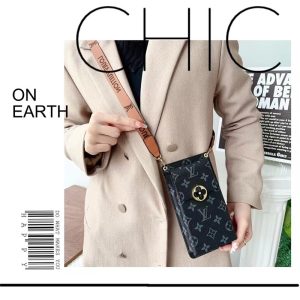 Alternative view of スマホショルダー ルイヴィトン スマホポーチ ハイブランド スマホ ポシェット 人気 肩掛け ミニ バッグ ショルダー ブランド カード入れ ミラー付き