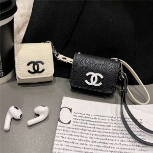 Alternative view of CHANEL airpods pro ケース ハイブランド シャネル airpodsケース レザー エアーポッズ 第 3 世代 ケース 可愛い ストラップ 付き エアーポッズ プロ ケース おしゃれ