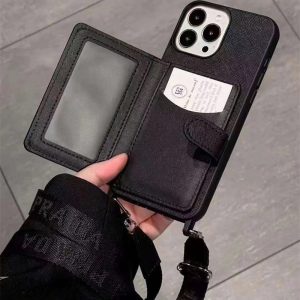 プラダ iphone17/17air ケース スマホ ショルダー prada iphone16/16pro/15 ケース カード収納 iphoneケース ブランド メンズ スマホケース 斜めがけ 肩掛け