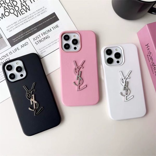 iphone15 ケース サンローラン ysl スマホケース iphoneケース 人気 女子 iphone ケース ペア ブランド iphone14ケース ハイブランド 黒 ピンク ホワイト