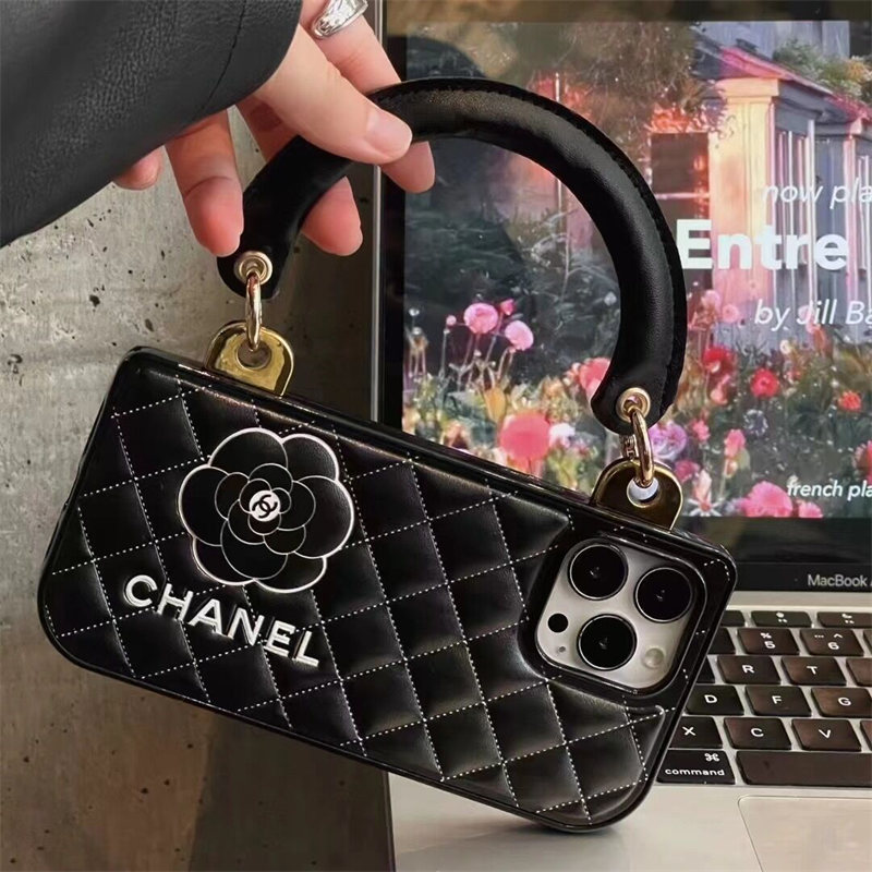 シャネル カメリア iphone15/15pro ケース バッグ 型 chanel 携帯 