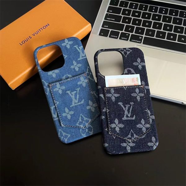 iphone15 ケース ルイヴィトン デニム iphone ケース ハイ ブランド iphone15pro/14pro ケース カード収納 iphone12 ケース かっこいい vuitton 携帯ケース 芸能人