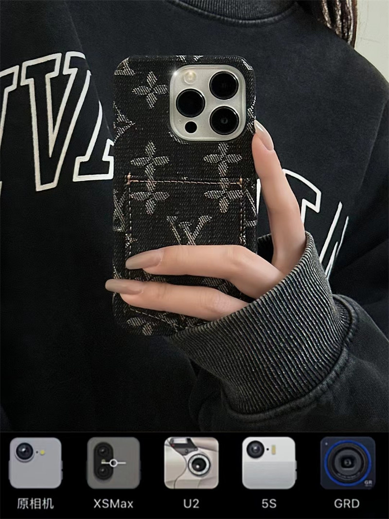 iphone16/15 ケース ルイヴィトン デニム iphone ケース ハイ ブランド iphone15pro/14pro ケース カード収納 iphone12 ケース かっこいい vuitton 携帯ケース 芸能人