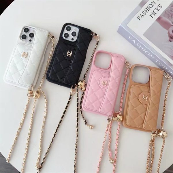 シャネル iphone ケース ショルダー チェーン付き chanel iphone15/15plus ケース iphone14/14pro ケース カード 収納 ブランド風 アイ フォン13/12 ケース 肩掛け 斜めがけ 携帯 ケース かわいい